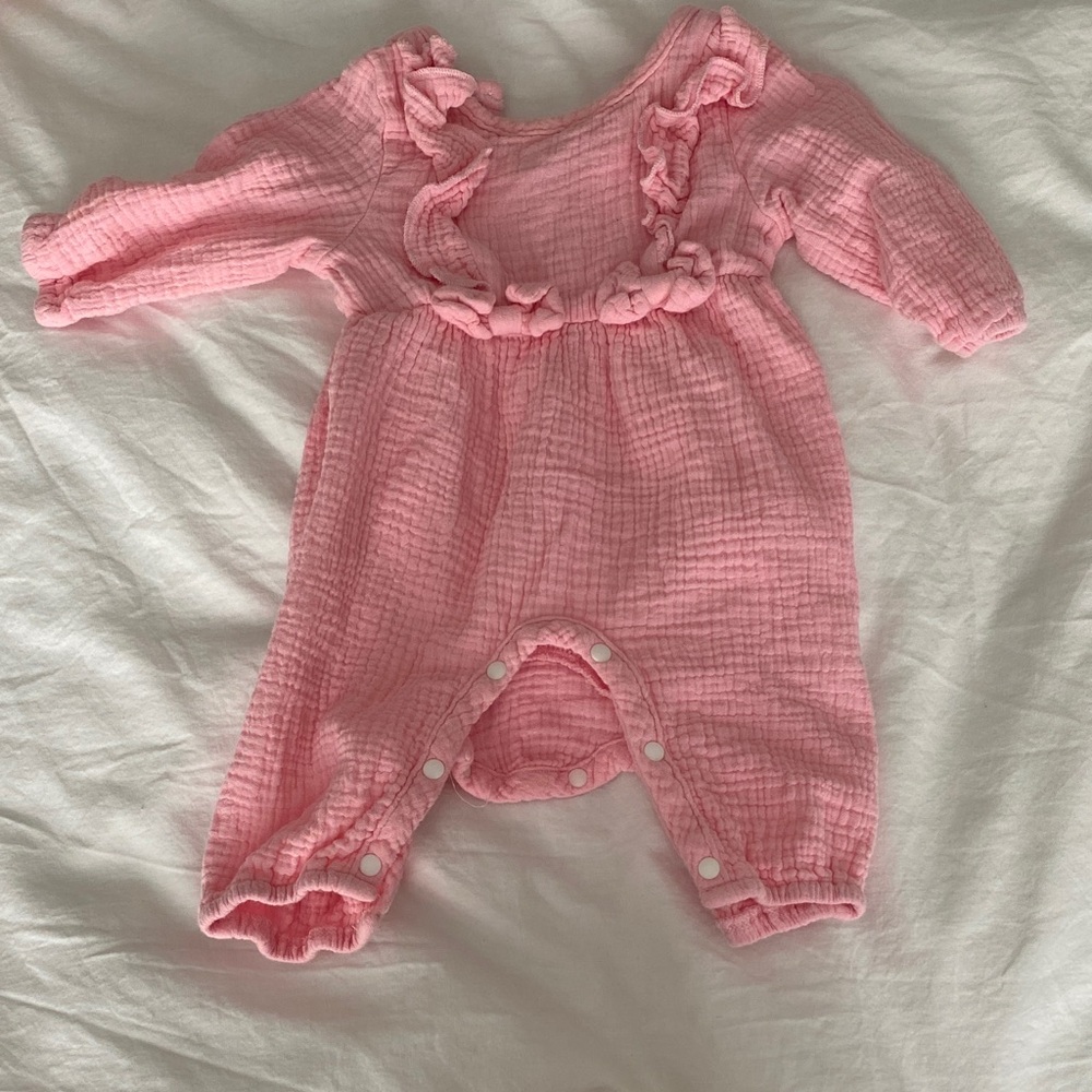 Pink Ruffle Baby One-Piece Romper